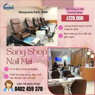 Sang shop nail mới set up, vị trí đẹp trong shopping