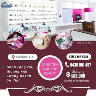Cần sang nhượng tiệm nails and beauty hoạt động ổn định ở Rosanna