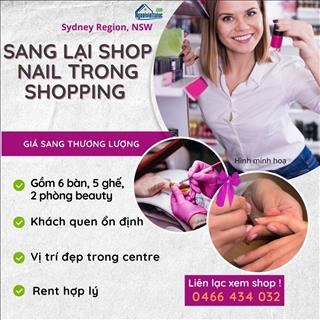 Sang lại shop nail trong shopping centre, thu nhập ốn định