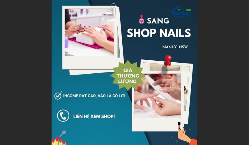 Sang shop nails nằm ngay biển, income rất cao vùng Manly