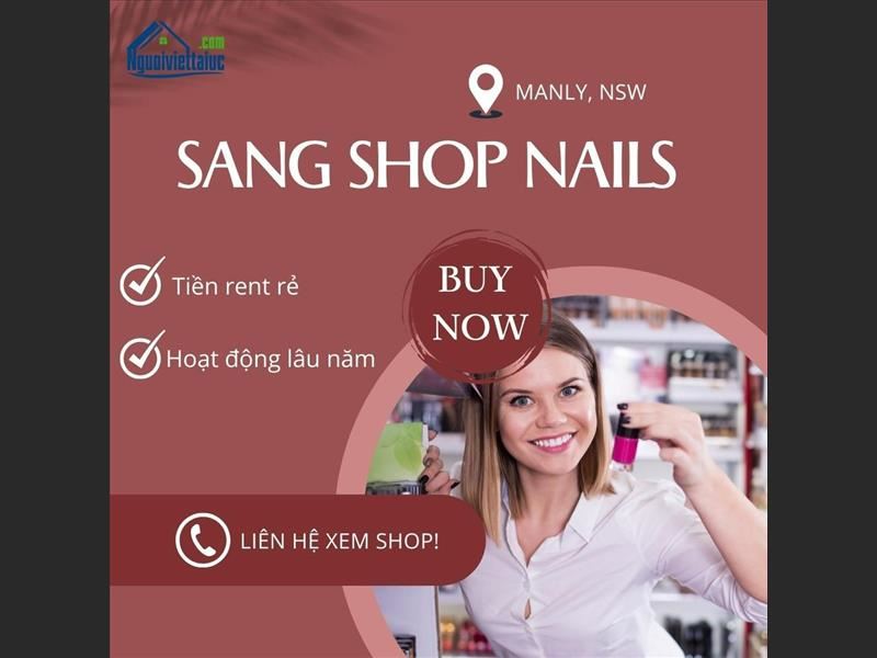 Sang shop nails nằm ngay biển, income rất cao vùng Manly
