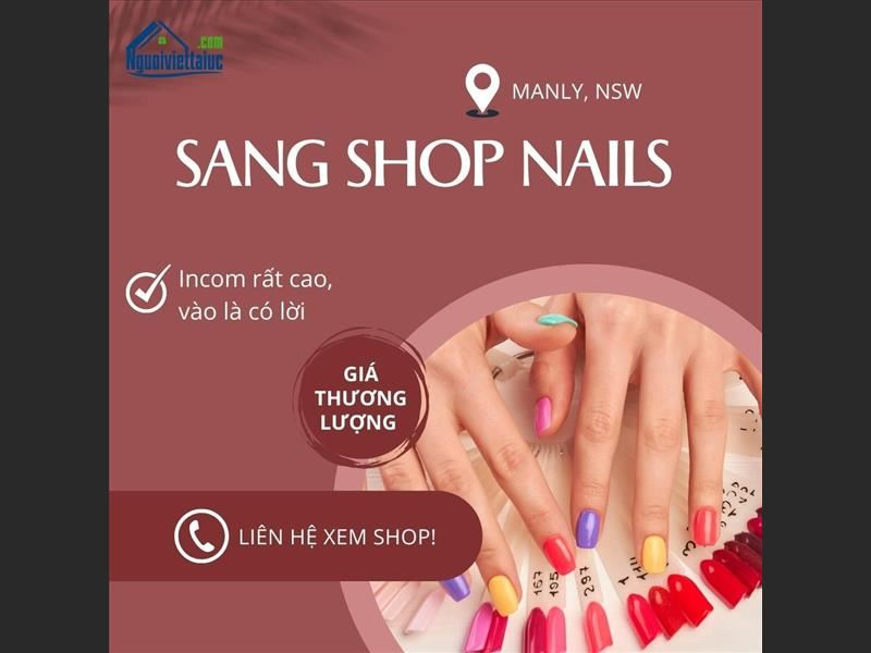 Sang shop nails nằm ngay biển, income rất cao vùng Manly