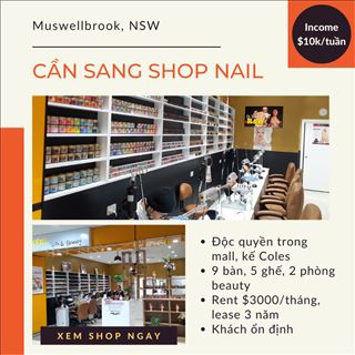 Shop nails vùng Muswellbrook độc quyền trong mall cần sang