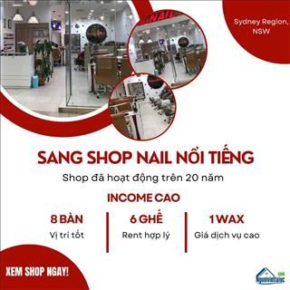 Sang lại shop nail nổi tiếng, lợi nhuận cao trong shopping