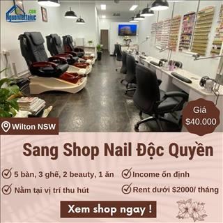 Sang shop Nail độc quyền, rent rẻ vùng Wilton NSW
