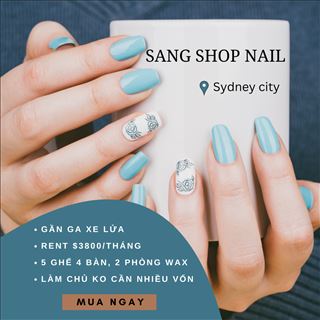 Sang tiệm nail vùng City Sydney, 3 phút tới ga xe lửa, rent rẻ